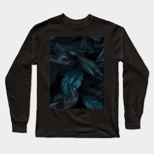 Whispers of Blue Feathers Long Sleeve T-Shirt